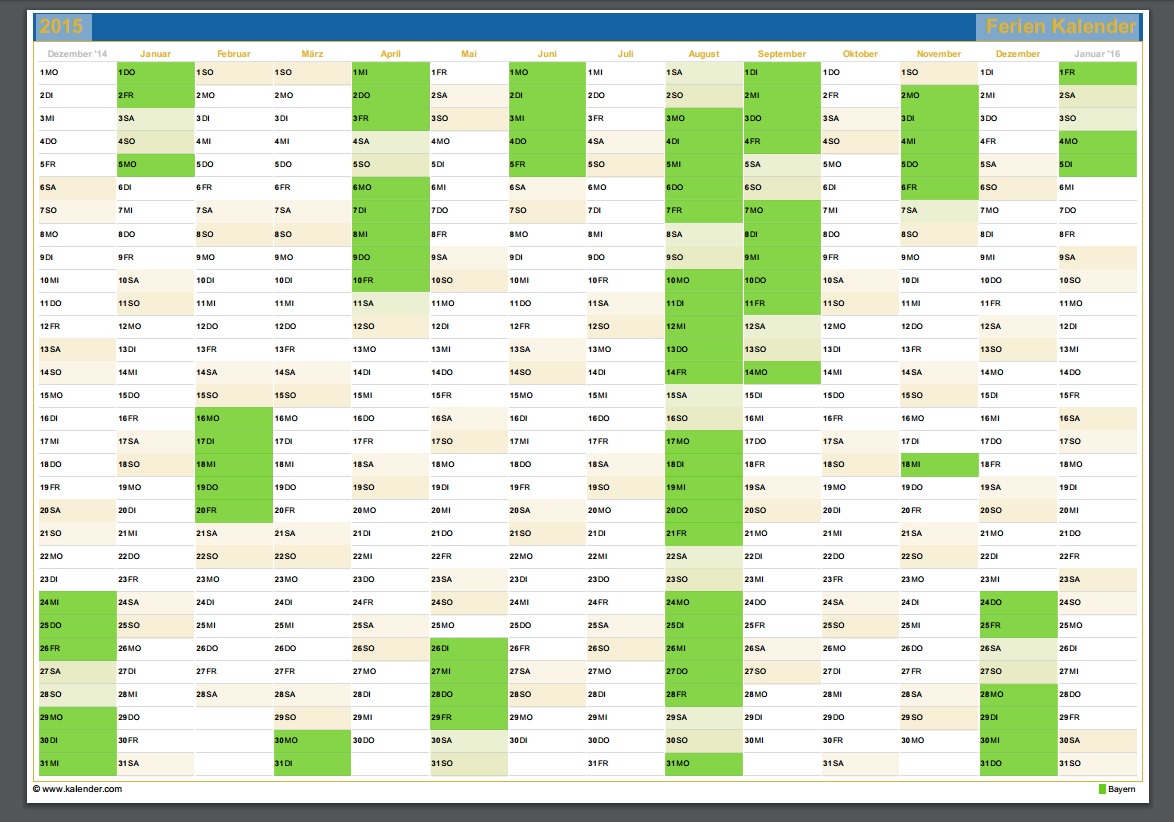 Online PDF-Kalender erstellen